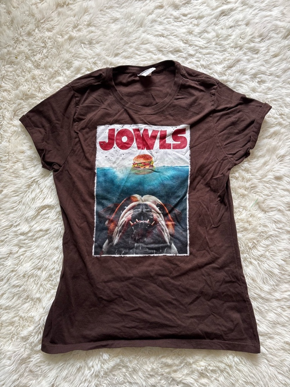 JOWLS Brown Short Sleeve Graphic Tee for Women